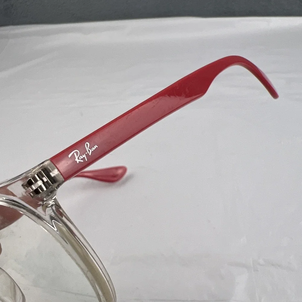 Ray-Ban RB7046 5950 Eyeglasses Clear Coral 51-18-140 Frames Only EUC
